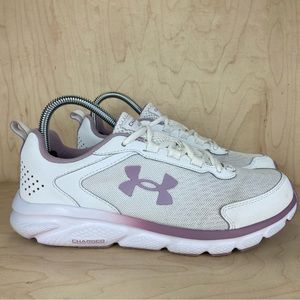 Under Armour Charged Assert 9 Shoes Women’s 9 White Purple Running